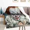 thumbnail image 2 of Jbralid Halloween Throw Blanket Horror Movie Film Character Soft Flannel Blanket for Sofa Bed Couch Chair or Dorm 60x80 in, 2 of 5