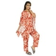 thumbnail image 2 of Phagun Pajamas Set For Women Printed Kaftan Sleepwear kimono Sleeve Asian Nightwear, 2 of 7