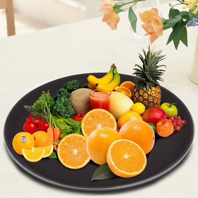 Bandeja Para Servir, Bandeja Para Servir De Fácil Limpieza Bandeja De Comida Negra Redonda De Plástico Para El Hogar Para Comida Para Restaurante Fugacal Ocean Broad Surfboard Fins
