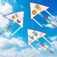 thumbnail image 4 of 6PCS Kid's Kite Triangle Diamond Blank Paint DIY Flying Kite with Reel and Line, 4 of 6