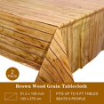 thumbnail image 2 of 2 Pieces Wood Table Cloth Brown Wood Grain Tablecloth Party Wood Grain Tablecover Rectangular Table Covers for Kitchen Dining Room, Barbecue Party Decoration (51.2 x 108.3 Inch), 2 of 7
