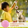 thumbnail image 3 of Juguetes para morder para cachorros, 4 piezas de mordedores con pelotas y cuerdas de algodón, juguetes para morder agresivos, regalo para cachorros pequeños y perros medianos (rosa), 3 of 5