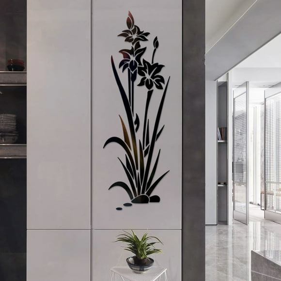 Dvkptbk Wall Stickers Diy Flower Shape Acrylic Wall Sticker Modern Stickers Decoration Home Decor on Clearance