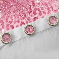 thumbnail image 4 of Erosebridal Teens Abstract Cheetah Print Blackout Curtains Set of 2 (52x84 Each),Girls Bling Pink Glitter Print Window Curtains, 4 of 6