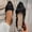 #0092-Black, variant on Xucatan Trendy Women's Bow Embellished Lace Flats with Pointed Toe, Slip-On Comfort Shoes with Flexible Non-Slip Sole, Padded Footbed Lightweight Walking Shoes for Daily Outfits Gift