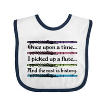 Inktastic Funny Flute Music Quote Boys or Girls Baby Bib