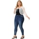 thumbnail image 3 of Cárdigan de encogimiento de hombros de talgrande pamujer, mangas 3/4, chaquetas de bolero de corte frontal con lazo de encaje floral blanco 3X, 3 of 7
