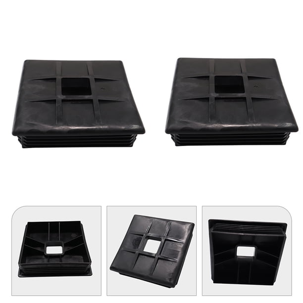 WRITWAA 2Ud Tapones Para Parachoques De Rv Cuadrados 4 Pulgadas En ABS Negros Para Remolques Y Campers