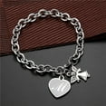 thumbnail image 2 of TINGN Charm Bracelets for Women Girls Guardian Angel Initial Silver Charm Bracelets, 2 of 5