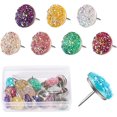 thumbnail image 1 of 20 pines de empuje de diamantes brillantes, pasadores de empuje de diamantes de imitación brillantes para tablero de corcho, tablón de anuncios, decoración de hogar y oficina (multicolor) JAMW Sencillez, 1 of 5