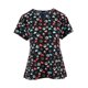 thumbnail image 5 of Camiseta exfoliante con cuello en V para mujer, ropa de trabajo, uniforme de trabajo de enfermera transpirable, camiseta exfoliante de enfermería para Negro, 5 of 10