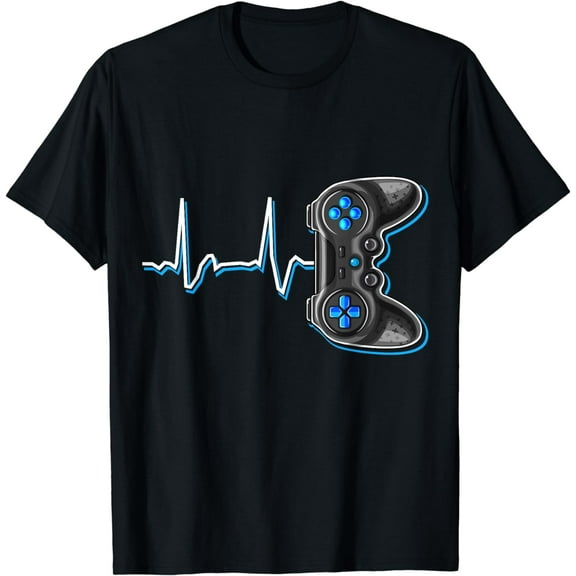 Video Gamer Heartbeat Video Game Controller Gift Kids Boys T-Shirt