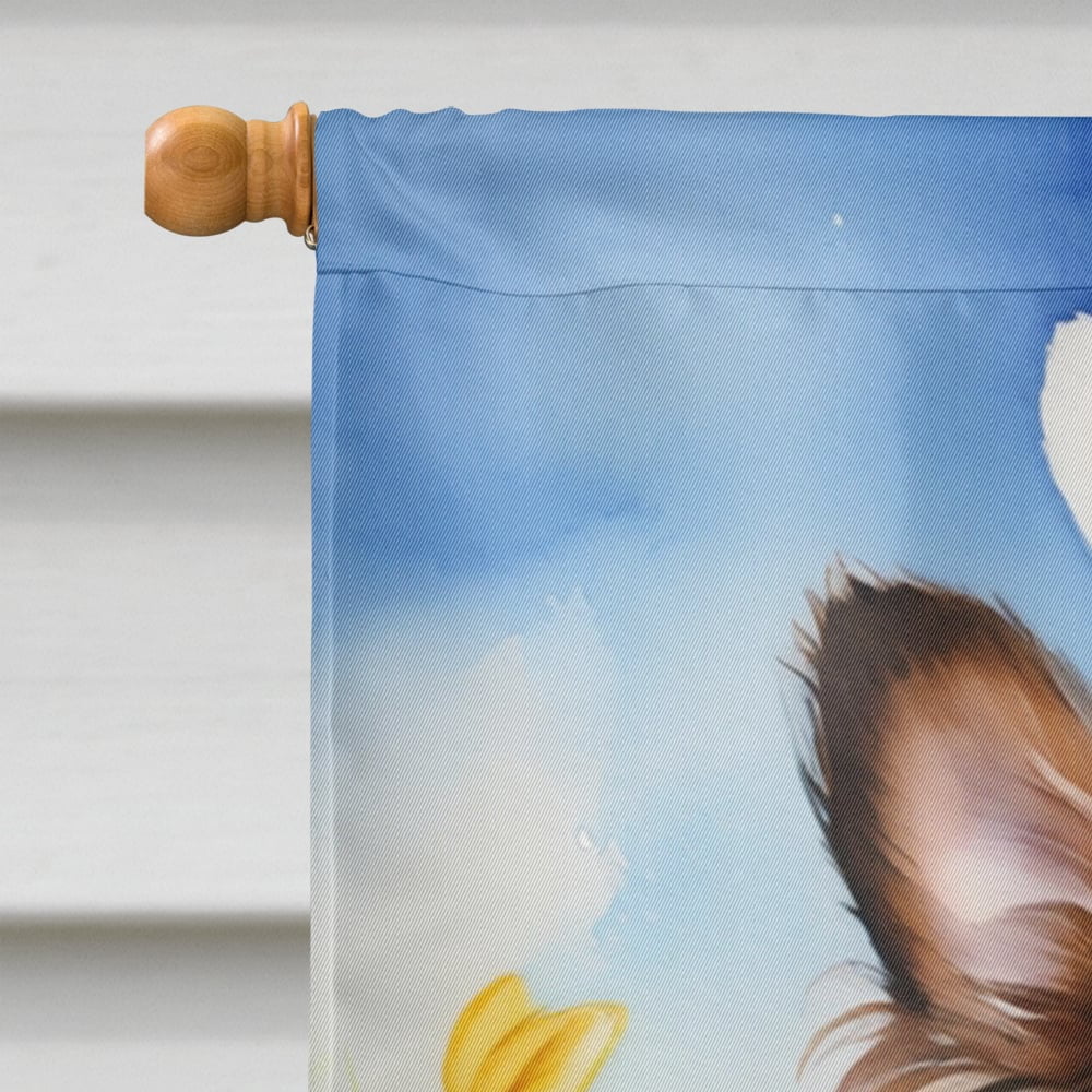 Papillon Easter Egg Hunt House Flag 28 in x 40 in