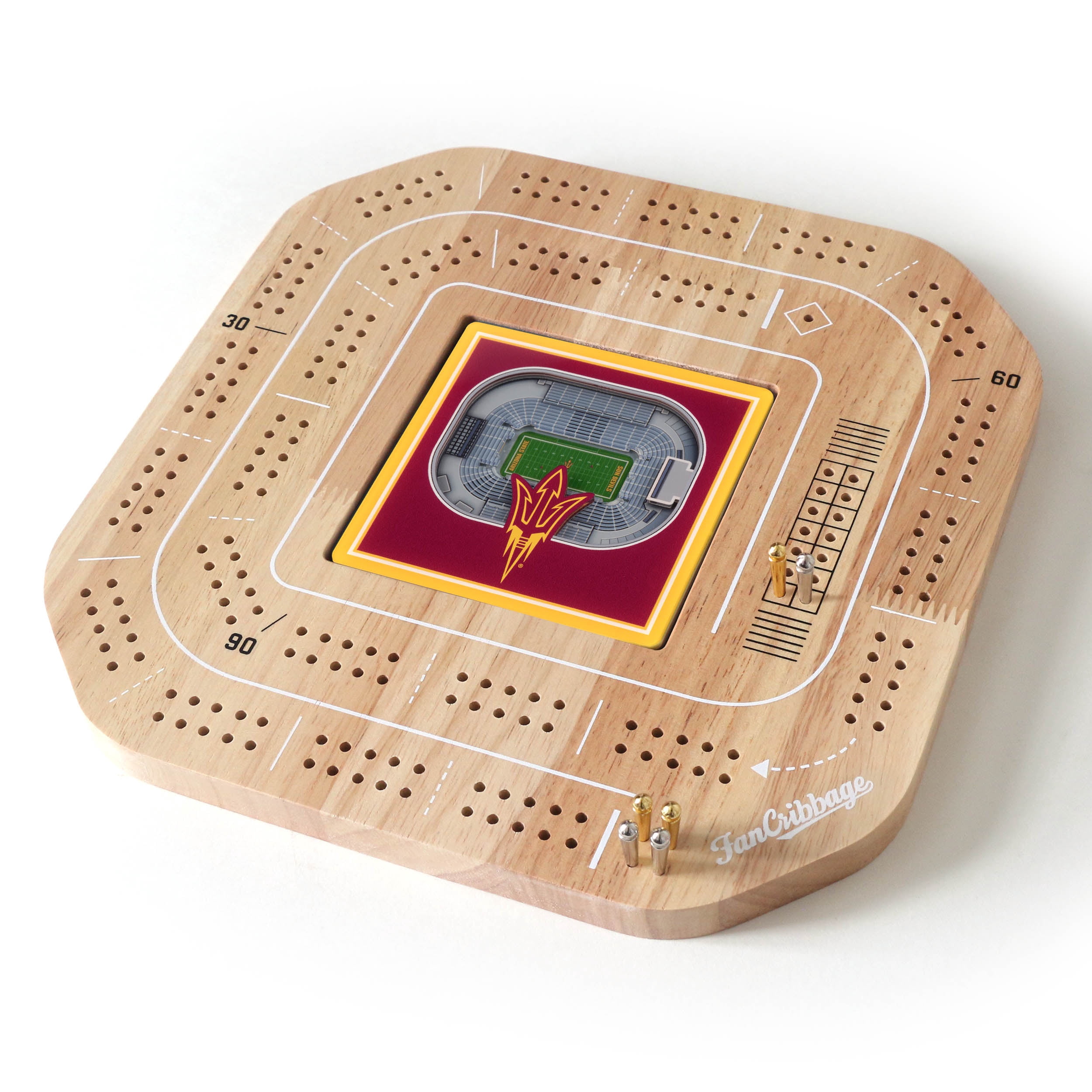 YouTheFan NCAA Arizona State Sun Devils Stadiumview Cribbage