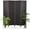 Black, variant on CL.HPAHKL 4 Panels Room Divider and Folding Privacy Screen, 6 ft Tall Wood Mesh Hand-Woven Design Wall Divider, Partition Room Dividers for Home Office Restaurant Bedroom