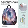 thumbnail image 5 of Colorful Starry Sky and Universe Backpack for School, Cute School Bag with Adjustable Shoulder Straps and Padded Back, 13.8"x11.4"x6", 5 of 5