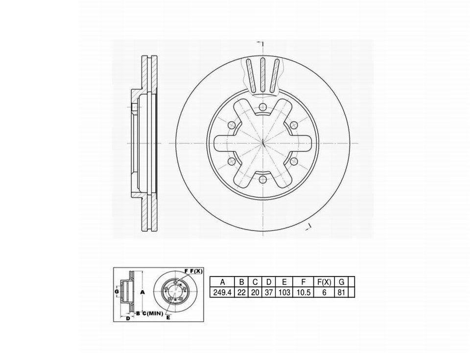 Winstop Brake Rotor, Front WS230342, Nissan Pickup 2001-1991