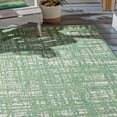 thumbnail image 3 of SAFAVIEH Courtyard Charlie Abstract Indoor/Outdoor Area Rug, Green Blue/Ivory, 9' x 12', 3 of 6