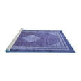 thumbnail image 2 of Ahgly Company Machine Washable Indoor Rectangle Medallion Blue Traditional Area Rugs, 8' x 12', 2 of 4