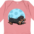 thumbnail image 4 of Inktastic Wiener dog (Dachshund) with Bone Boys or Girls Long Sleeve Baby Bodysuit, 4 of 5