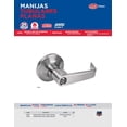 thumbnail image 2 of Manija Tubular Rect Func Recámara Acabad Latón Brillan Lock Lock 22MA, 2 of 3