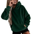 thumbnail image 2 of BODOAO Hoodies for Women 2025 Winter Oversized Sweatshirt Cute Y2K Hoodie Womens Sweatshirts Pullover Trendy Outfits Fashion Tops Fall Outfits 2025 Fall Winter Fashion Clothes Green L, 2 of 9