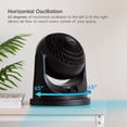 thumbnail image 2 of IRIS USA WOOZOO Ventilador, pequeño ventilador de escritorio oscilante, circulador de aire de mesa, 3 velocidades, distancia máxima de aire de 32 pies, mini ventilador de 8 pulgadas, inclinación ajust, 2 of 5