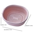 thumbnail image 3 of XKHAZA Double-Layer Plastic Fruits Vegetable Washing Basket, Large Kitchen Strainer Colander Bowl Set, Drain Bowls for Cleaning Washing Mixing, Detachable, 3 of 4