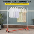 thumbnail image 2 of VEVOR Z Rack, Base Industrielle Z Rack à Vêtements, Hauteur Réglable Rack à Vêtements Roulant Z, Acier Robuste Base Z Rack à Vêtements avec Roulettes Verrouillables pour Maison Magasin de Vêtements Usage Commercial (Rouge), 2 of 9