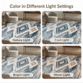 thumbnail image 7 of ODIKA 5'x7' Washable Area Rug Non-Slip, Low Pile, Stain Resistant Cream Motif Vintage Abstract Lattice Faded Farmhouse Boho Academia for Guest Room, Lounge, Apartment, 7 of 7