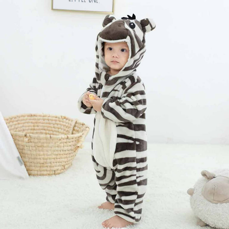 Baby Essentials for Newborn Girl Juebong Unisex Baby Romper Winter And  Autumn Flannel Jumpsuit Animal Cosplay Outfits,Gray,0-6 Months