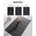 thumbnail image 4 of SIXHOME Black Bathroom Rugs Super Absorbent Non Slip Quick Dry Bath Mat for Bathroom Floor Rubber Backed Bathroom Mat Low Profile Dirt Resistant Bath Rug for Shower Sink Bathtub Bathmat 17"x24", 4 of 8