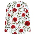 thumbnail image 4 of Cárdigan holgado informal con estampado de manga larga y botones para mujer, chaqueta de punto, top de poliéster para mujer, 4 of 5