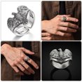 thumbnail image 3 of Anillo de águila, anillo de moda, diseño de águila, joyería para el dedo, anillo ajustable para el dedo., 3 of 6