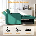 thumbnail image 3 of AISWORD Convertible Sofa Bed, 3 in 1 Pull Out Sleeper Loveseat Couch with Storage, Green, 3 of 6
