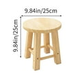thumbnail image 3 of QTOCIO Dwarf Stool Solid Wood Small Stool Oaken Small Round Stool Solid Wood Stool Small Square Stool Household Laundry Stool Shoe Changing Stool Chair, 3 of 6