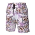 thumbnail image 4 of Balery Owl And Floral Traje de Baño Estilo Hawaiano para Hombre, Shorts de Secado Rápido con Bolsillos-Small, 4 of 6