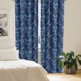 thumbnail image 2 of Ambesonne Paisley Window Curtains, Tropical Flowers Oriental, Each 28" W x 84" L, Pale Blue Sea Blue, 2 of 4