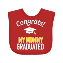 Inktastic Congrats My Mommy Graduated with Cap Boys or Girls Baby Bib