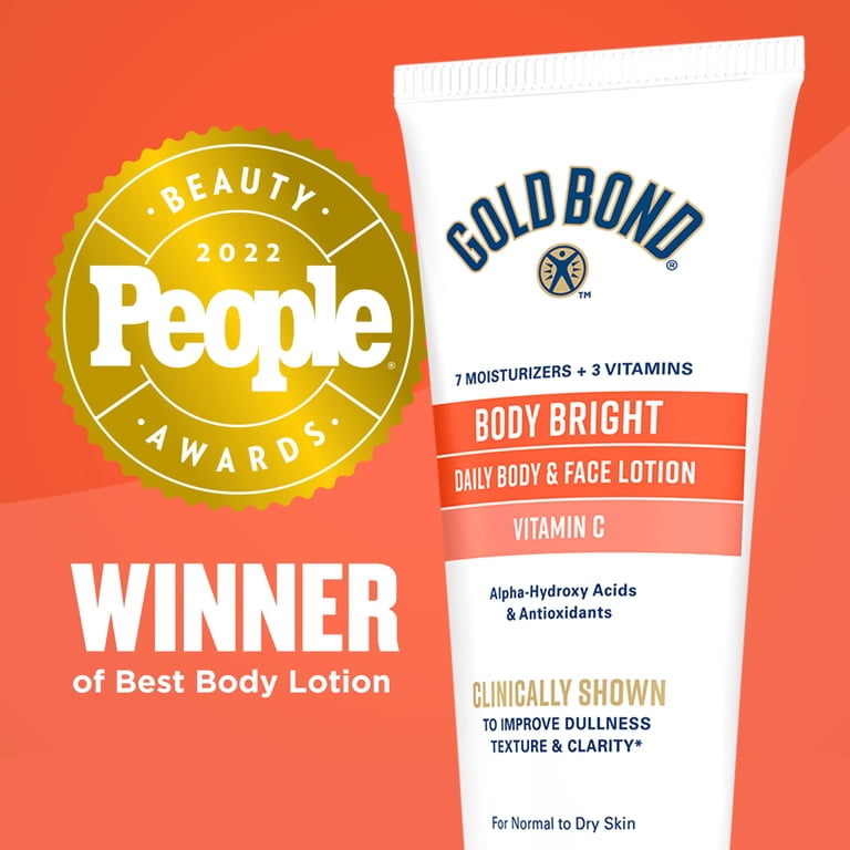 Gold Bond Body Bright Daily Lotion with Vitamin C for Face & Body