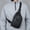 🔥 Black_Base#741, variant on Men’s Crossbody Bag, Waterproof Polyurethane Chest Sling Backpack – Lightweight, Durable Outdoor Sports Shoulder Messenger, Spacious Multi-Compartment, Black or Brown, 30x17x6cm, Headphone Port