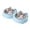 Blue B, variant on Kkkded Dog Bowls Double Dog Water and Food Bowls Stainless Steel Bowls with Non-Slip Resin Station, 11.7*5.5*1.6*4in Pet Feeder Bowls for Puppy Medium Dogs Cats