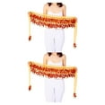 thumbnail image 4 of kurtrusly Firm And Sound Crisp Belly Dance Hip Scarf Designed For All Dancers orange 2Set, 4 of 6