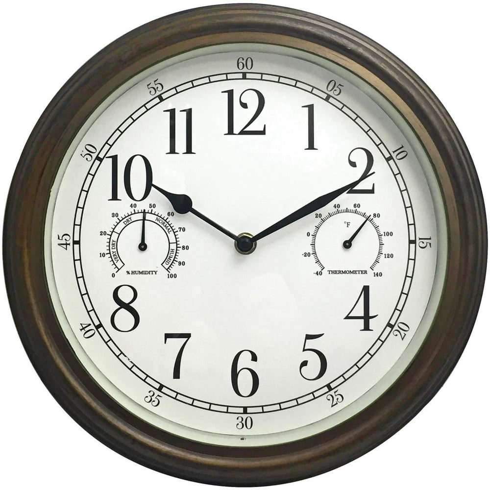 Westclox 12" Plastic Indoor/Outdoor Wall Clock