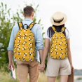 thumbnail image 6 of Lsque Cute Bee Butterfly Yelllow Pattern Canvas Daypack, Durable Backpack, High-quality Versatile Backpack,Vintage Compact Backpack-Medium, 6 of 6