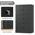 thumbnail image 5 of Homfa 6 Drawer Vertical Dresser for Bedroom, Modern Chest of Drawers Wood Storage Cabinet for Living Room, Black, 5 of 7