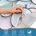 thumbnail image 3 of Yayeee Kitchen Curtains Tier Pair Light Filtering 27"x36" Rod Pocket Short Cafe Window Panel, Light Blue Shimmering Pattern, 3 of 7