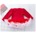 thumbnail image 3 of Robe de Princesse pour Bébé Fille Tenue de Robe 1-2e Anniversaire Robe de Mariage Noël Robe de Fête Bandeau Collants Ensemble de Chaussures, 3 of 4