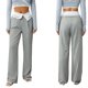 thumbnail image 5 of Txlixc Pantalones de piernas anchas para mujeres, chaquetas de solapa con cremallera y botones Txlixc  moda, 5 of 9