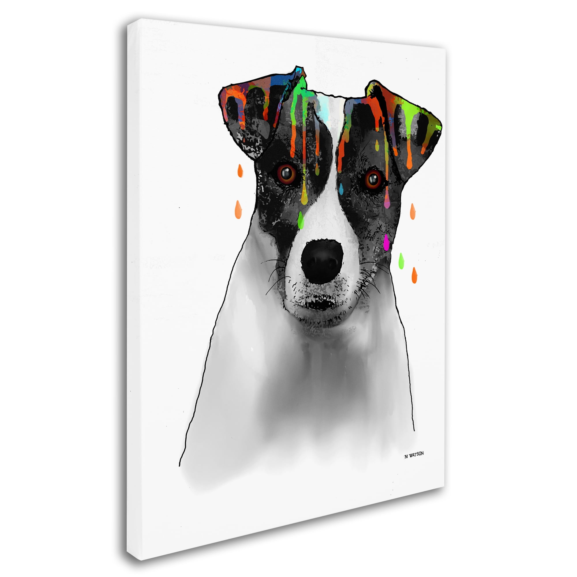 Marlene Watson "Jack Russel Terrier" Canvas Art